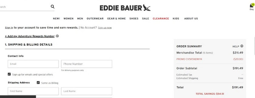 Eddiebauer 20 OFF