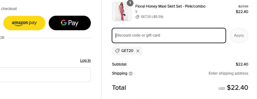 Fashion Nova 20 OFF "GET20"