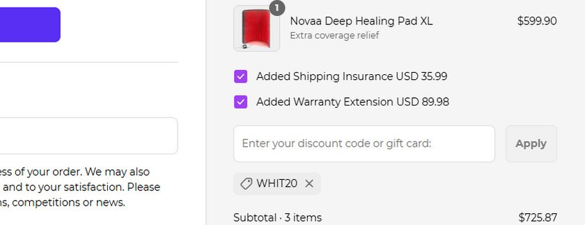 NOVAALAB 20 OFF