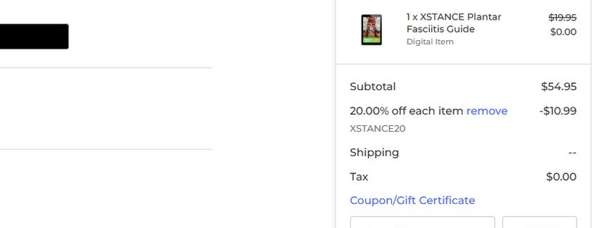 Xstance 20% OFF